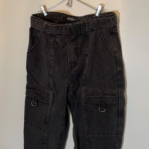 Black belted cargos